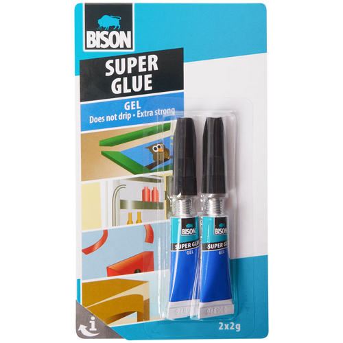 Bison Super Glue Gel 2x2g - miniLoom